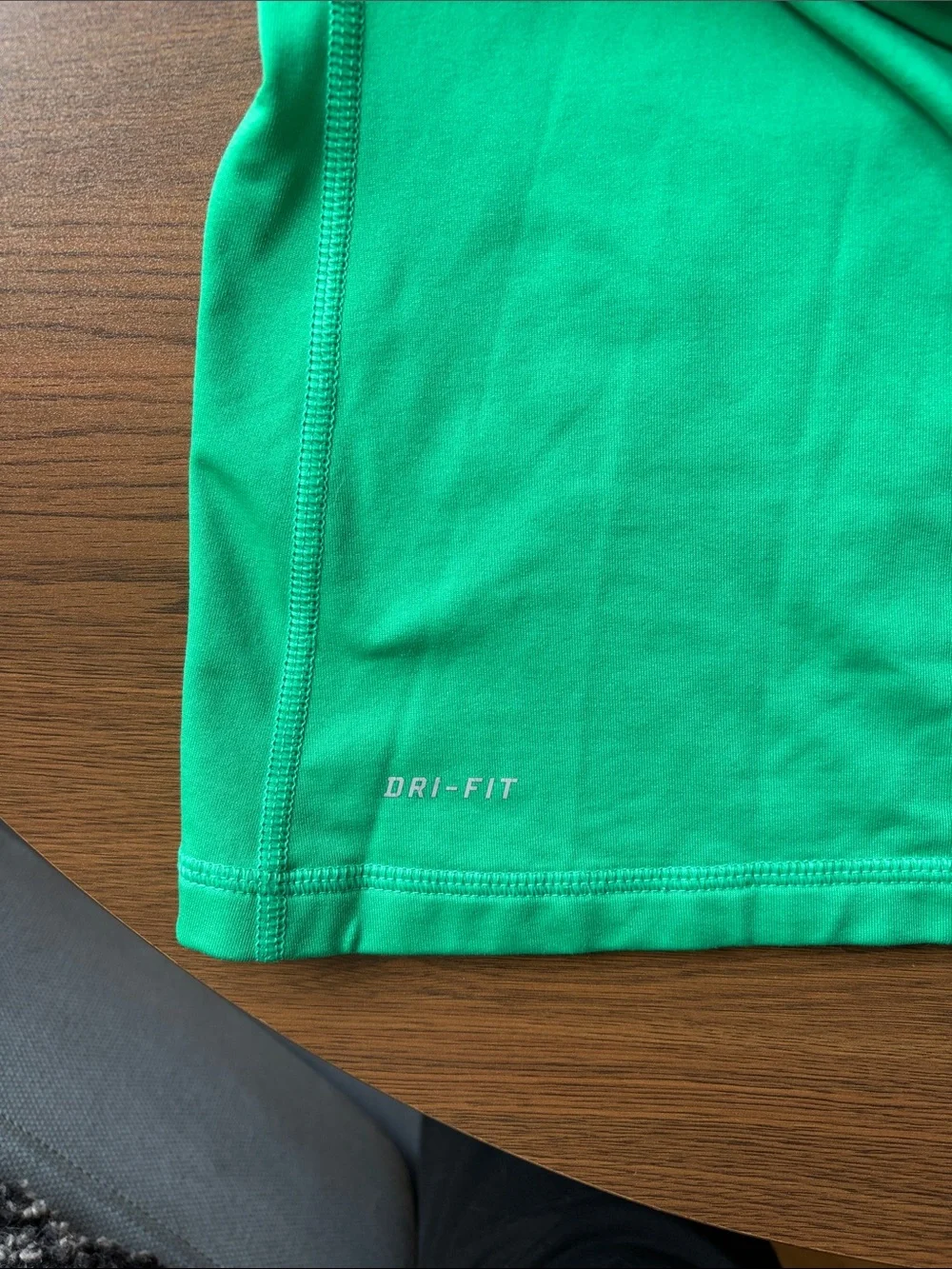 Nike Women's Bright Green Quarter-Zip Long Sleeve Top